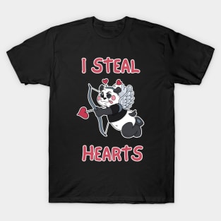 Cute Cupid Panda Valentine's Day T-Shirt